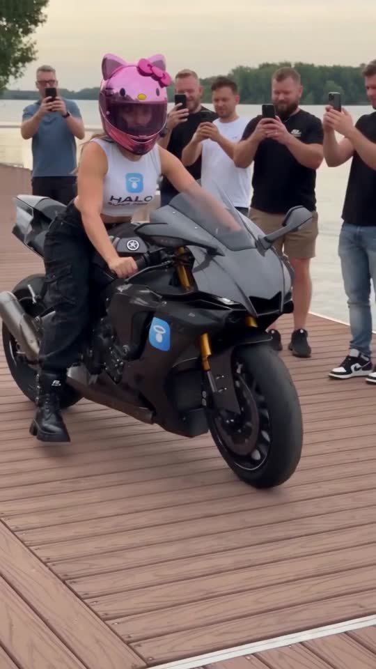 Motorcycle Drives Off Dock Into Water